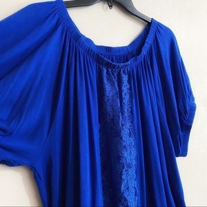 🎈3/$10🎈{LANE BRYANT}➕Blue Lace Blouse